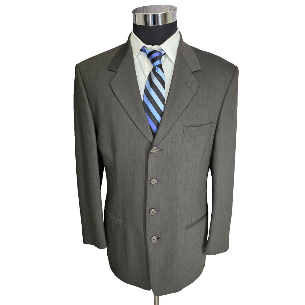 Daniel Hechter Blazer Mens 40R Green Sports Coat Jacket Notch Lapel‎ 4 Buttons